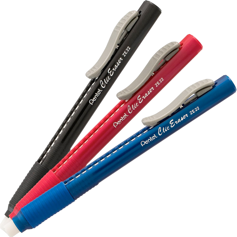 Pentel Clic Eraser 3-pack